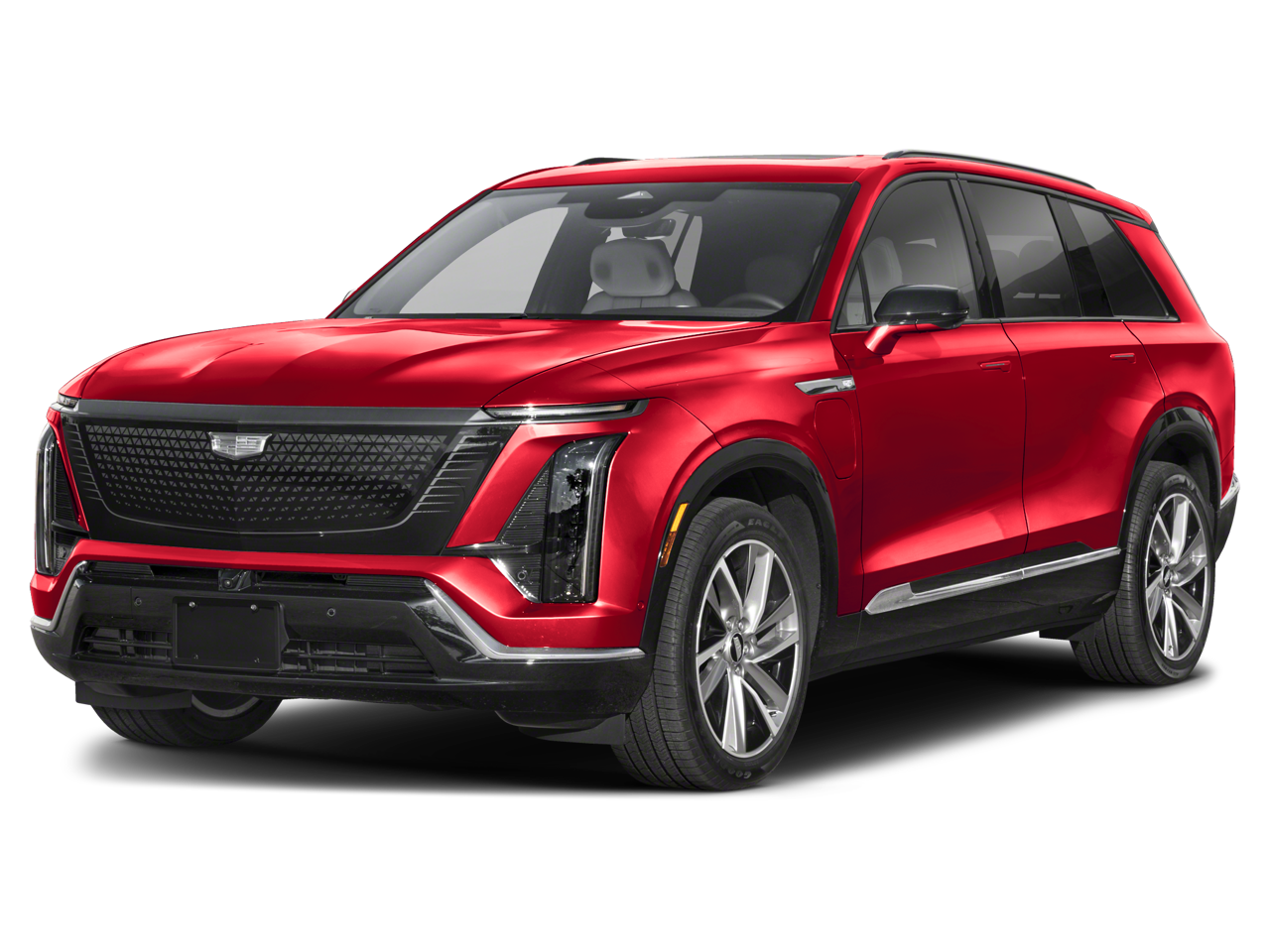 2027 Cadillac VISTIQ Sport in Cashmere — front three-quarter view