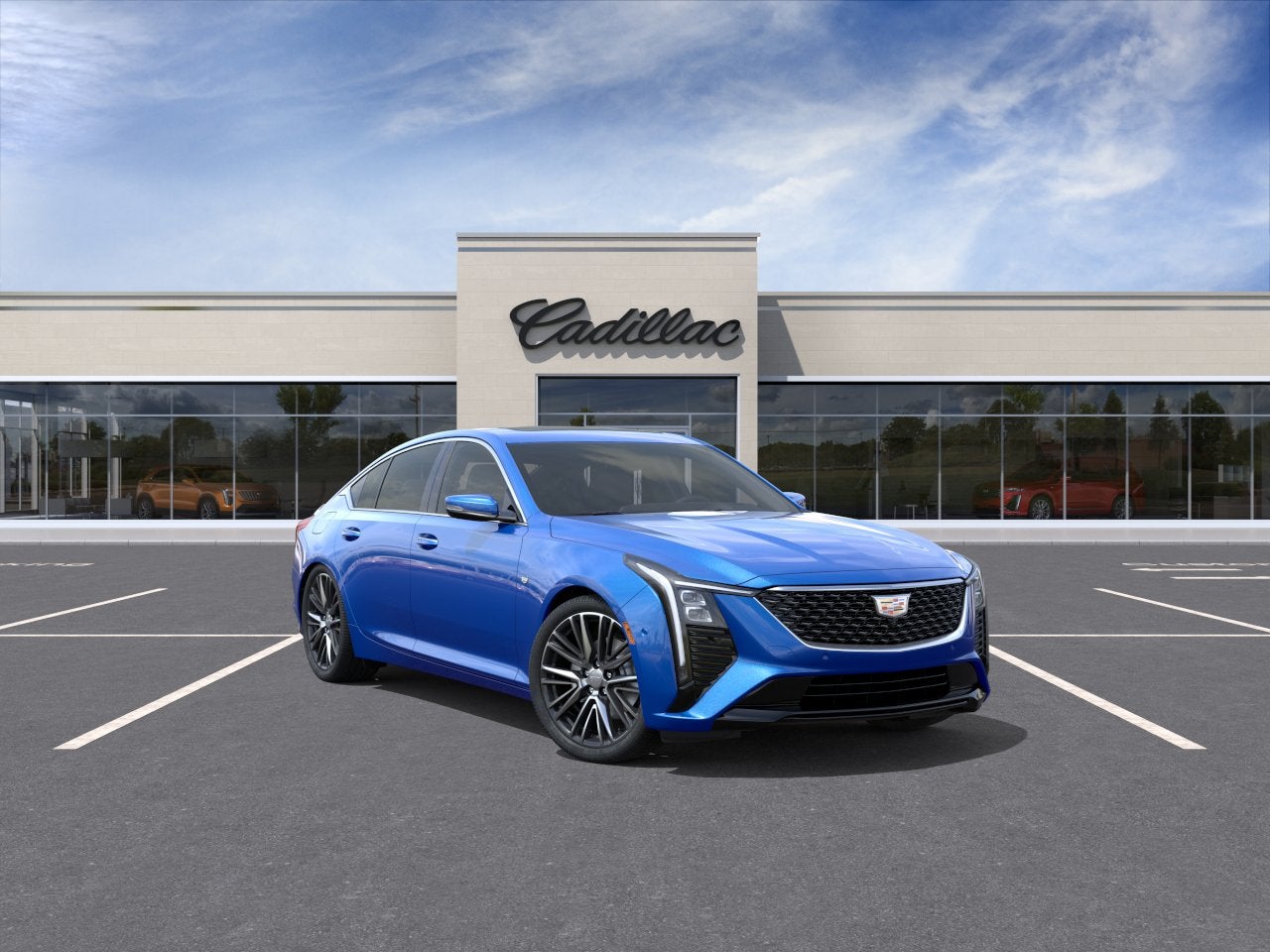 2026 Cadillac CT5 Premium Luxury in Coastal Blue Metallic — front three-quarter view