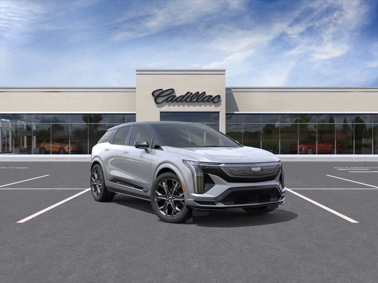 2026 Cadillac OPTIQ V-Series in Argent Silver Metallic — front three-quarter view